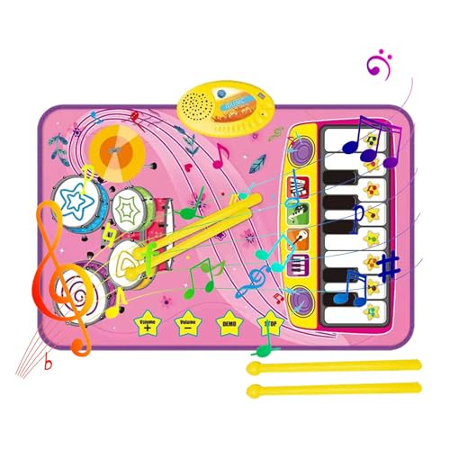 Leryveo Musikspielmatte, Musikmatte für Kinder | 2-in-1 Touch-Spielmatten-Pads - Pädagogische Sinnesspielzeuge, Geburtstagsgeschenk für Jungen im Alter von 1–6 Jahren von leryveo