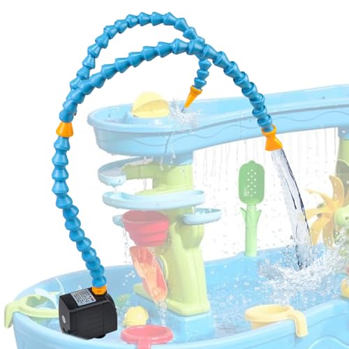 letesult Wassertischpumpe, Wasserpumpe für Wassertisch, verstellbares Doppelgelenkrohr, Wassertisch, Wassertisch-Zubehör für Kinder, Outdoor, Sommer, Wasserspiel von letesult