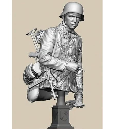 liangcaihua 1/10 WW2 German Soldier Resin Bust Model Kit Unbemalt und unmontiert Soldat Resin Model Kit //F4S5L1 von liangcaihua