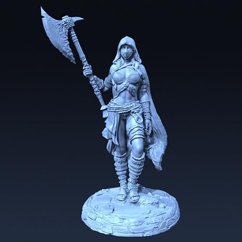 liangcaihua 1/18 Antike Kriegerin Resin-Modellbausatz Unbemalter und unmontierter Soldaten-Resin-Modellbausatz // J7x4L3 von liangcaihua