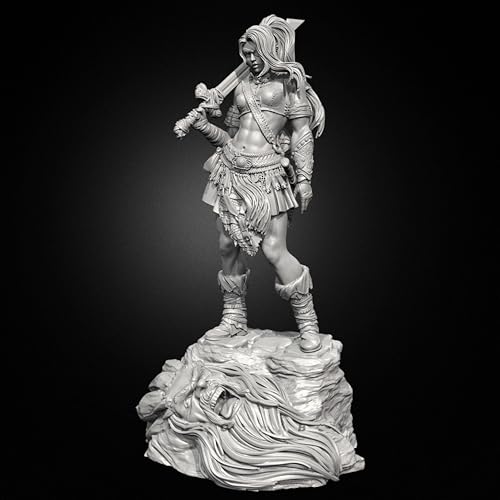 liangcaihua 1/24 Antike Kriegerin Resin-Modellbausatz Unbemalter und unmontierter Soldaten-Resin-Modellbausatz //J9x5L4 von liangcaihua