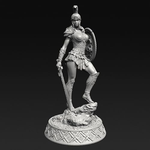 liangcaihua 1/24 Antike Kriegerin Resin-Modellbausatz Unbemalter und unmontierter Soldaten-Resin-Modellbausatz //J9x5L5 von liangcaihua