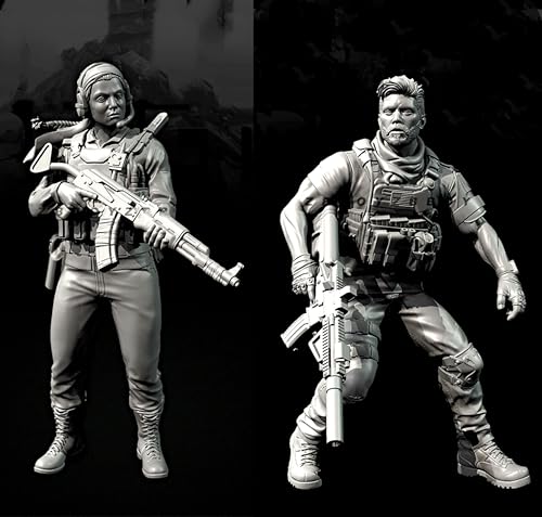 liangcaihua 1/35 Europäischer Kommandosoldat Resin-Modellbausatz Unbemalter und unmontierter Resin-Modellbausatz (2 Figuren) //x6f7L14 von liangcaihua