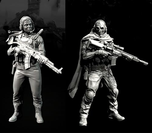 liangcaihua 1/35 Europäischer Kommandosoldat Resin-Modellbausatz Unbemalter und unmontierter Resin-Modellbausatz (2 Figuren) //x6f7L15 von liangcaihua
