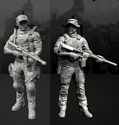 liangcaihua 1/35 Europäischer Kommandosoldat Resin-Modellbausatz Unbemalter und unmontierter Resin-Modellbausatz (2 Figuren) //x6f7L20 von liangcaihua