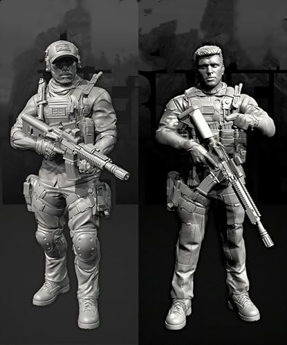 liangcaihua 1/35 Europäischer Kommandosoldat Resin-Modellbausatz Unbemalter und unmontierter Resin-Modellbausatz (2 Figuren) //x6f7L21 von liangcaihua