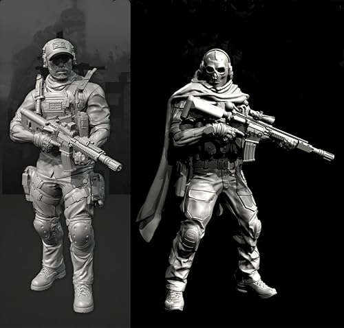 liangcaihua 1/35 Europäischer Kommandosoldat Resin-Modellbausatz Unbemalter und unmontierter Resin-Modellbausatz (2 Figuren) //x6f7L23 von liangcaihua