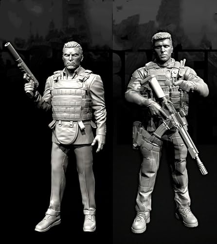 liangcaihua 1/35 Europäischer Kommandosoldat Resin-Modellbausatz Unbemalter und unmontierter Resin-Modellbausatz (2 Figuren) //x6f7L29 von liangcaihua