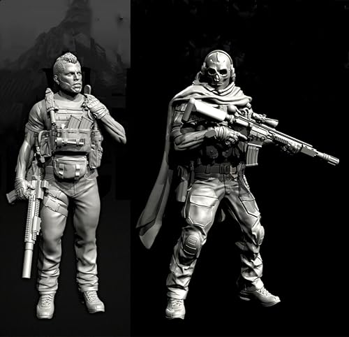 liangcaihua 1/35 Europäischer Kommandosoldat Resin-Modellbausatz Unbemalter und unmontierter Resin-Modellbausatz (2 Figuren) //x6f7L3 von liangcaihua