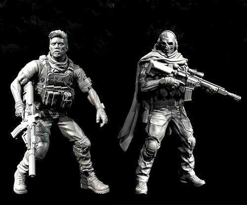liangcaihua 1/35 Europäischer Kommandosoldat Resin-Modellbausatz Unbemalter und unmontierter Resin-Modellbausatz (2 Figuren) //x6f7L4 von liangcaihua