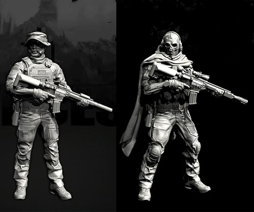 liangcaihua 1/35 Europäischer Kommandosoldat Resin-Modellbausatz Unbemalter und unmontierter Resin-Modellbausatz (2 Figuren) //x6f7L5 von liangcaihua
