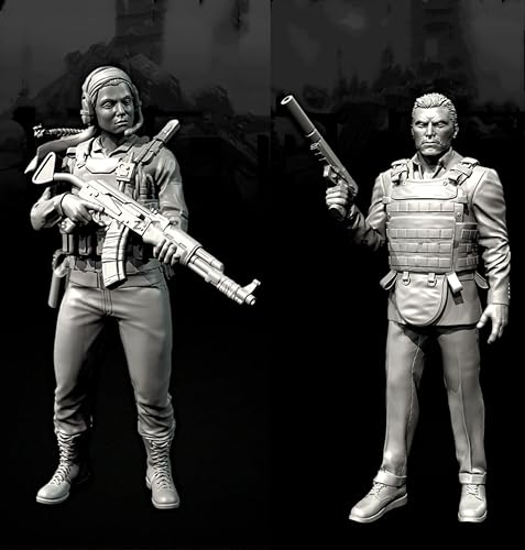 liangcaihua 1/35 Europäischer Kommandosoldat Resin-Modellbausatz Unbemalter und unmontierter Resin-Modellbausatz (2 Figuren) //x6f7L7 von liangcaihua