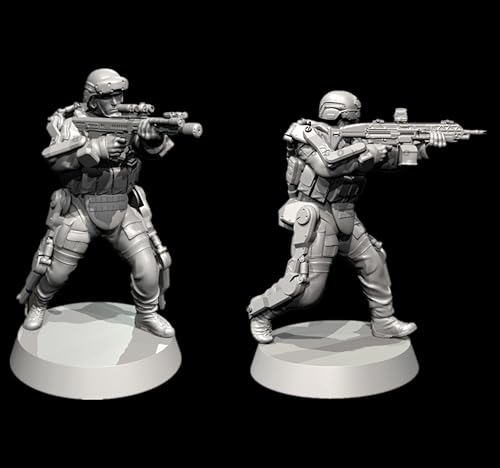 liangcaihua 1/35 Sci-Fi Commando Soldier Resin Model Kit unbemalt und unmontiert Soldier Resin Model Kit (2 Figuren) //p9I6e1 von liangcaihua