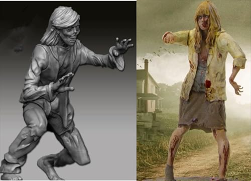 liangcaihua 1/35 Sci-Fi Zombie Soldier Resin Model Kit Unbemalt und unmontiert Soldier Resin Model Kit (2-Personen) //k9F5O3 von liangcaihua