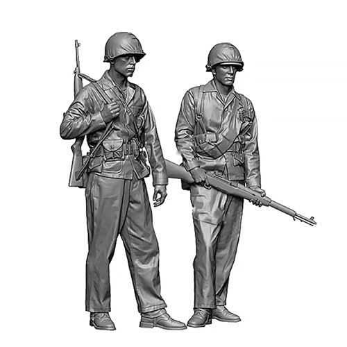 liangcaihua 1/35 Soldat aus dem Zweiten Weltkrieg Resin-Modellbausatz Unbemaltes und unmontiertes Soldaten-Resin-Modellbausatz (2 Figuren) //x5f4L1 von liangcaihua