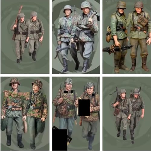 liangcaihua 1/35 WWII Deutscher Soldat Resin Modellbausatz Unbemalt und unmontiert Soldat Resin Modellbausatz (12 Personen) //F3S7L6 von liangcaihua