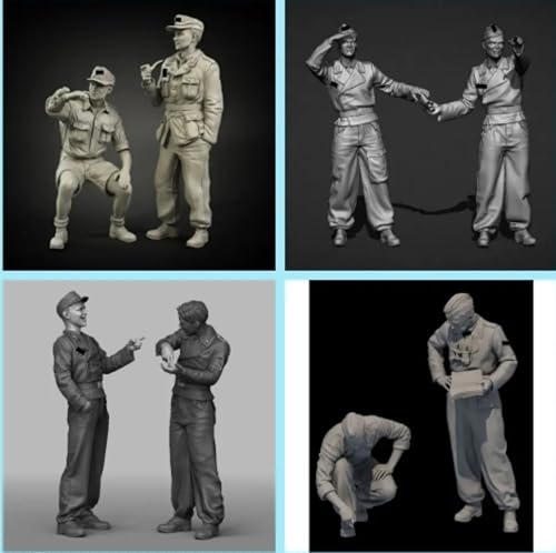 liangcaihua 1/35 WWII Deutscher Soldat Resin Modellbausatz Unbemalt und unmontiert Soldat Resin Modellbausatz (8 Personen) //F3S7L5 von liangcaihua
