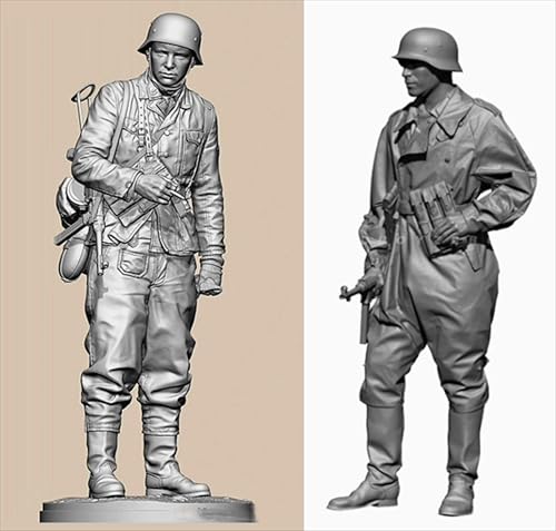 liangcaihua 1/35 WWII Deutscher Soldat Resin Modellbausatz Unbemalter und unmontierter Soldat Resin Modellbausatz (2 Figuren) //Q9I6O3 von liangcaihua