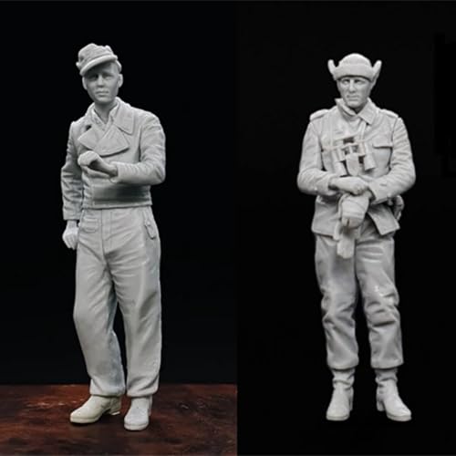 liangcaihua 1/35 WWII Deutscher Soldat Resin Modellbausatz Unbemalter und unmontierter Soldat Resin Modellbausatz (2 Figuren) //Q9I6O6 von liangcaihua