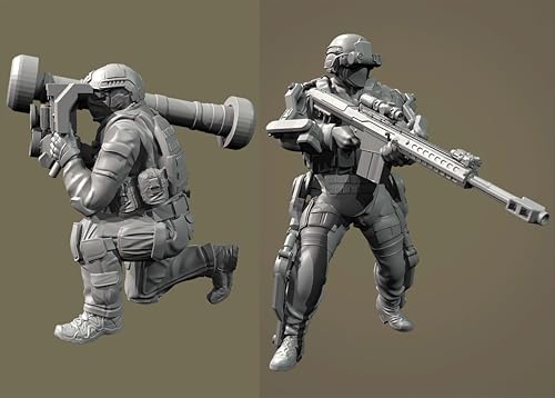 liangcaihua 1/35 WWII US Soldier Resin Model Kit Unbemalt und unmontiert Soldier Resin Model Kit (2-Personen) //Q9I7O1 von liangcaihua