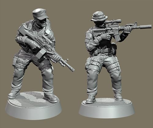 liangcaihua 1/35 WWII US Soldier Resin Model Kit Unbemalt und unmontiert Soldier Resin Model Kit (2-Personen) //Q9I7O10 von liangcaihua