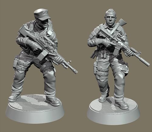 liangcaihua 1/35 WWII US Soldier Resin Model Kit Unbemalt und unmontiert Soldier Resin Model Kit (2-Personen) //Q9I7O11 von liangcaihua