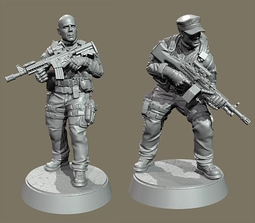 liangcaihua 1/35 WWII US Soldier Resin Model Kit Unbemalt und unmontiert Soldier Resin Model Kit (2-Personen) //Q9I7O12 von liangcaihua