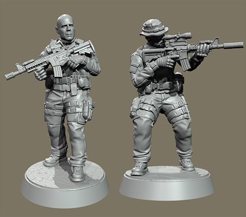 liangcaihua 1/35 WWII US Soldier Resin Model Kit Unbemalt und unmontiert Soldier Resin Model Kit (2-Personen) //Q9I7O13 von liangcaihua
