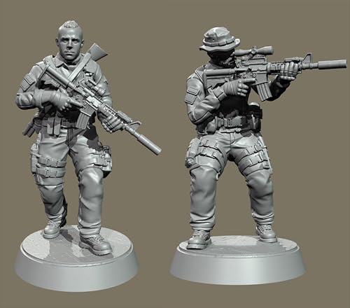liangcaihua 1/35 WWII US Soldier Resin Model Kit Unbemalt und unmontiert Soldier Resin Model Kit (2-Personen) //Q9I7O14 von liangcaihua