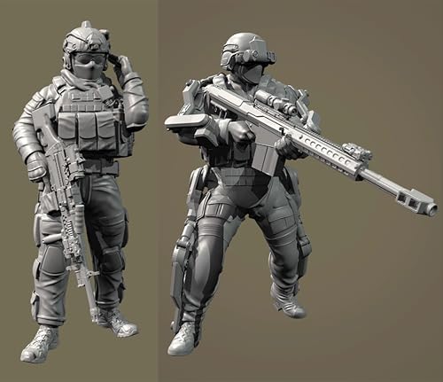 liangcaihua 1/35 WWII US Soldier Resin Model Kit Unbemalt und unmontiert Soldier Resin Model Kit (2-Personen) //Q9I7O15 von liangcaihua