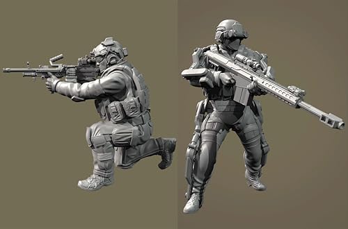 liangcaihua 1/35 WWII US Soldier Resin Model Kit Unbemalt und unmontiert Soldier Resin Model Kit (2-Personen) //Q9I7O16 von liangcaihua