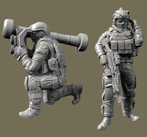 liangcaihua 1/35 WWII US Soldier Resin Model Kit Unbemalt und unmontiert Soldier Resin Model Kit (2-Personen) //Q9I7O2 von liangcaihua