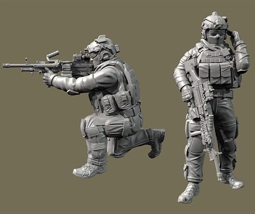 liangcaihua 1/35 WWII US Soldier Resin Model Kit Unbemalt und unmontiert Soldier Resin Model Kit (2-Personen) //Q9I7O5 von liangcaihua