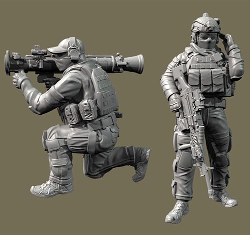 liangcaihua 1/35 WWII US Soldier Resin Model Kit Unbemalt und unmontiert Soldier Resin Model Kit (2-Personen) //Q9I7O7 von liangcaihua