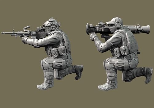 liangcaihua 1/35 WWII US Soldier Resin Model Kit Unbemalt und unmontiert Soldier Resin Model Kit (2-Personen) //Q9I7O8 von liangcaihua