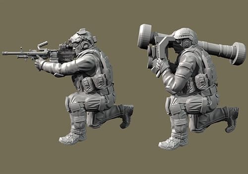 liangcaihua 1/35 WWII US Soldier Resin Model Kit Unbemalt und unmontiert Soldier Resin Model Kit (2-Personen) //Q9I7O9 von liangcaihua