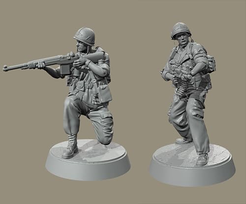 liangcaihua 1/35 WWII US Soldier Resin Model Kit Unbemalt und unmontiert Soldier Resin Model Kit (2-Personen) //k9F7O1 von liangcaihua