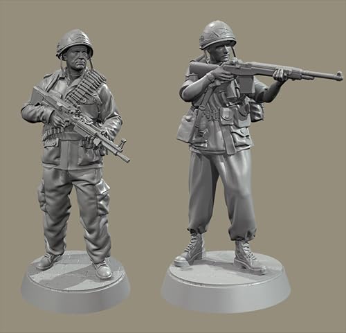 liangcaihua 1/35 WWII US Soldier Resin Model Kit Unbemalt und unmontiert Soldier Resin Model Kit (2-Personen) //k9F7O6 von liangcaihua