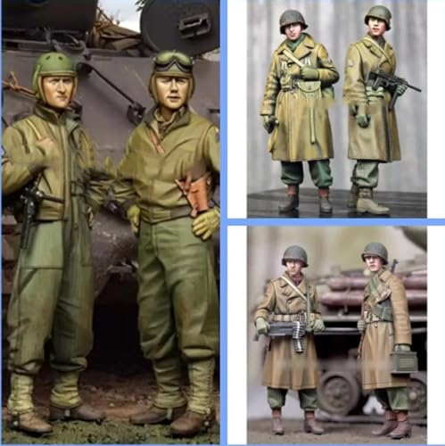 liangcaihua 1/35 WWII US Tank Soldier Resin Model Kit Unbemaltes und unmontiertes Soldier Resin Model Kit (6 Figuren, ohne Panzer) //F3S6L1 von liangcaihua