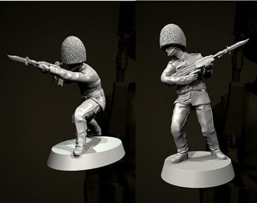 liangcaihua 50mm Britischer Soldat Resin Modellbausatz Unbemalter und unmontierter Soldat Resin Modellbausatz (2 Personen) // Q8I4O1 von liangcaihua