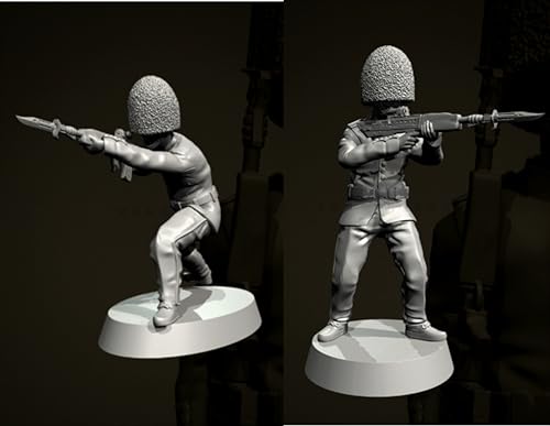 liangcaihua 50mm Britischer Soldat Resin Modellbausatz Unbemalter und unmontierter Soldat Resin Modellbausatz (2 Personen) // Q8I4O3 von liangcaihua