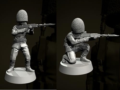 liangcaihua 50mm Britischer Soldat Resin Modellbausatz Unbemalter und unmontierter Soldat Resin Modellbausatz (2 Personen) // Q8I4O4 von liangcaihua