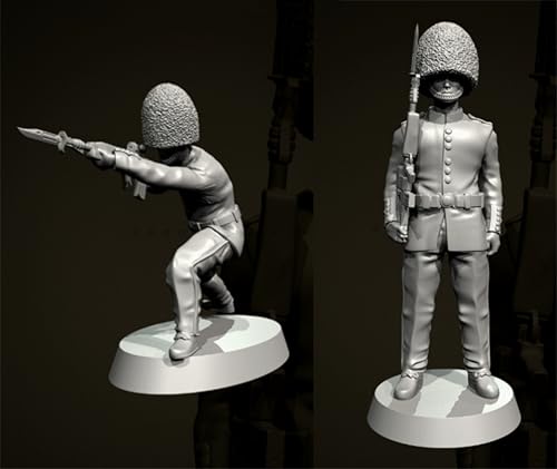 liangcaihua 50mm Britischer Soldat Resin Modellbausatz Unbemalter und unmontierter Soldat Resin Modellbausatz (2 Personen) // Q8I4O6 von liangcaihua