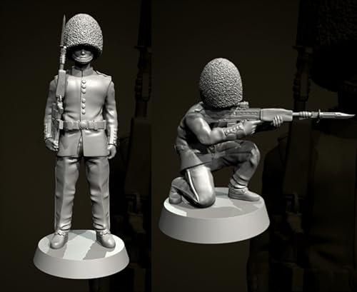 liangcaihua 50mm Britischer Soldat Resin Modellbausatz Unbemalter und unmontierter Soldat Resin Modellbausatz (2 Personen) // Q8I4O7 von liangcaihua