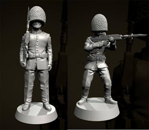 liangcaihua 50mm Britischer Soldat Resin Modellbausatz Unbemalter und unmontierter Soldat Resin Modellbausatz (2 Personen) // Q8I4O8 von liangcaihua