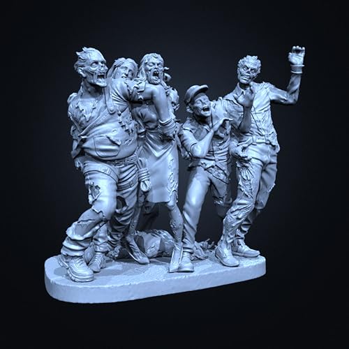 liangcaihua 75mm Sci-Fi Zombie Soldat Harz Modellbausatz Unbemalt und unmontiert Soldat Harz Modellbausatz (5 Personen) // Q8I3O4 von liangcaihua
