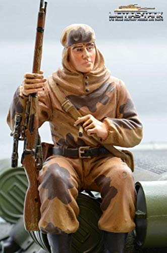 licmas Figur Soldat WW2 Russischer Scharfschütze Tankrider Amöbe Camouflage braun 1:16 von licmas