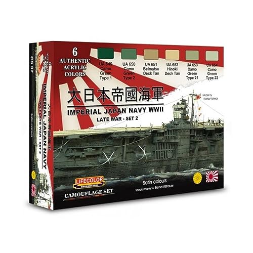 LifeColor Imperial Japan Navy WWII Late War Set 2 (22ml x 6) # LC-CS37 von Lifecolor