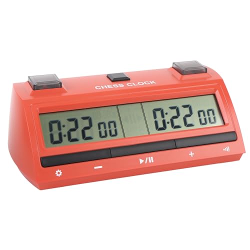 Schachuhr-Timer, Professioneller, Tragbarer Turnier-Digitalschachuhr mit Großem Bildschirm, Spieltimer für Brettspiele Schachuhr-Timer, Professioneller, Tragbarer Turnier-Digitalschachuhr mit Großem Bildschirm, Spieltimer für Brettspiele von lihsong