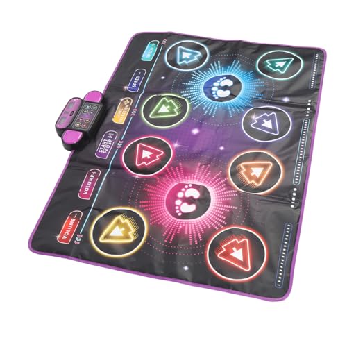 lihsong Kids Interactive Dance Matte Dual Player Music Game Pad, Pädagogische Polyester -Faser -Tanzmatte, Ideale Aktivität für Geschwister oder Freunde von lihsong